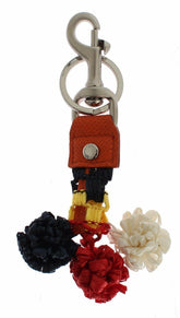 Dolce & Gabbana Multicolor Raffia Leather Clasp Finder Chain Keyring -   -  Dolce & Gabbana.